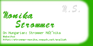 monika strommer business card